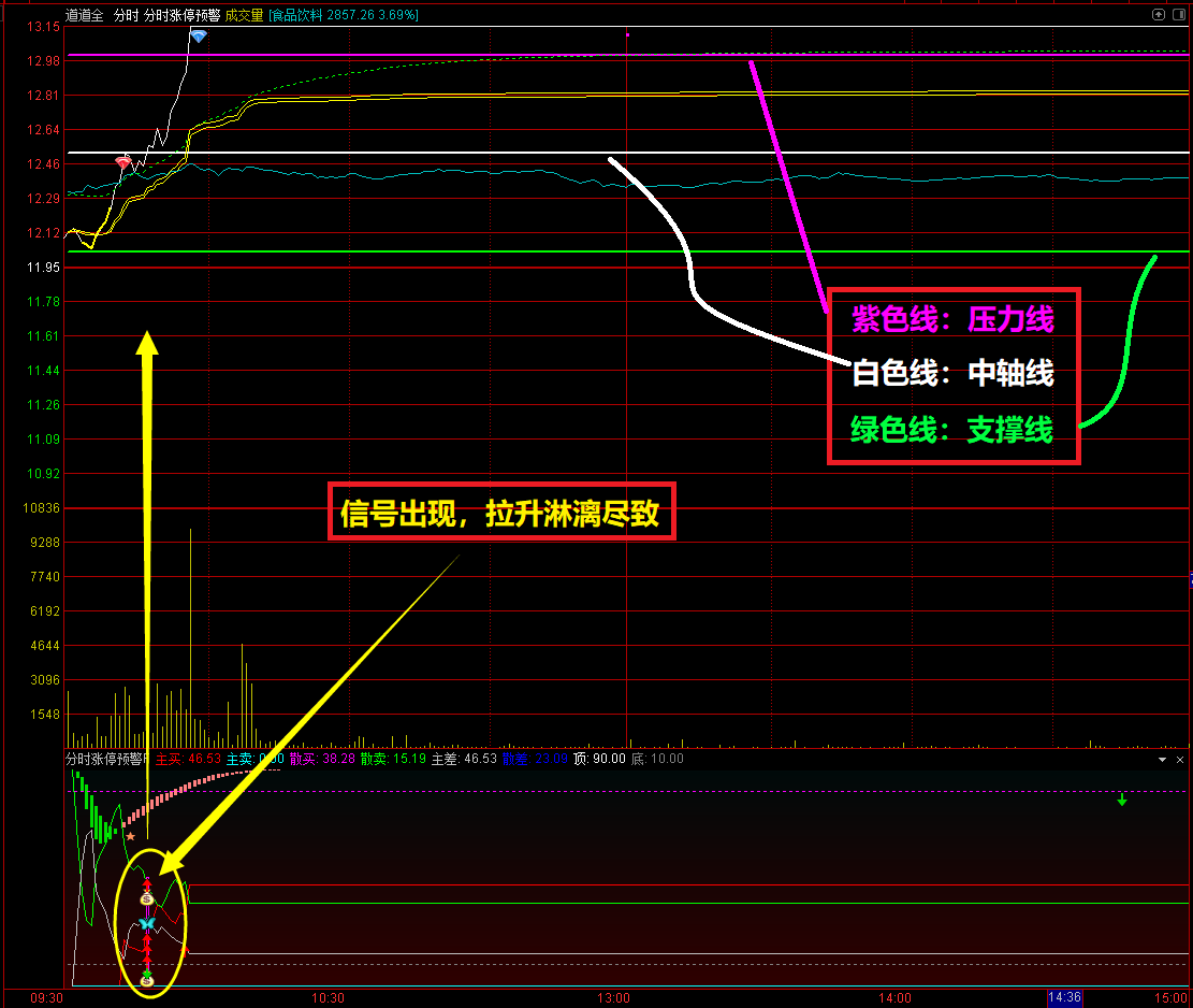 源码分享近期非常火的通达信新版分时涨停预警主副图选股预警指标，盘中捉妖擒龙得心应手，值得拥有理想工具